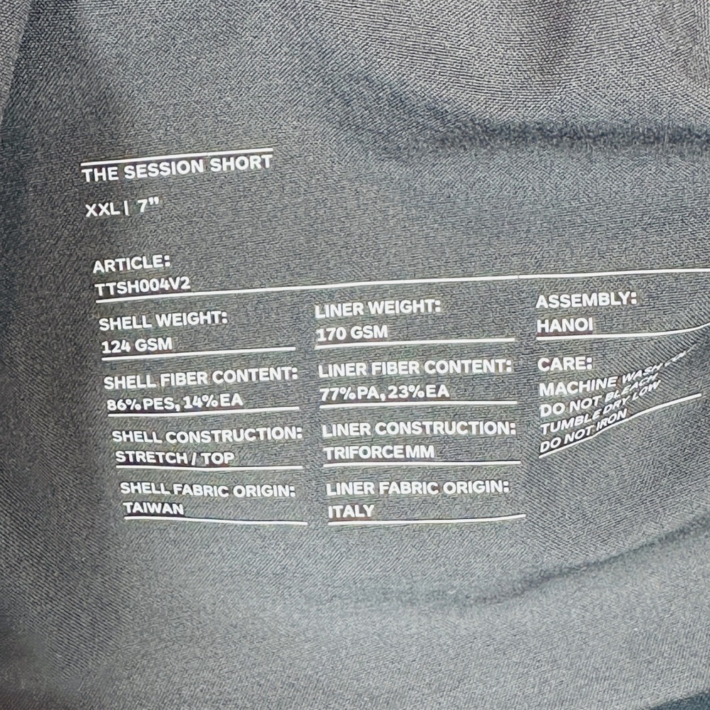 Ten Thousand The Session Short Mens XXL 7" Lined Black Gray Camo 2XL TTSH004V2 - Picture 3 of 8